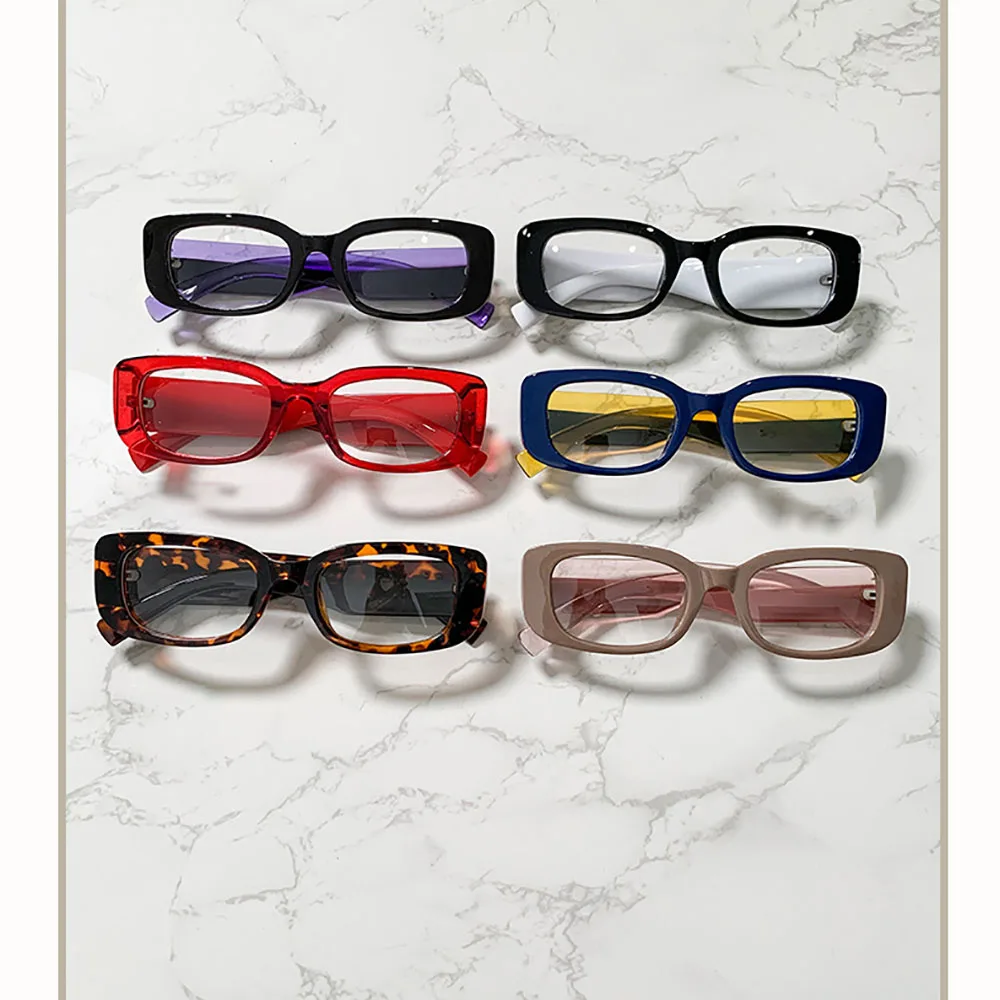 

Retro Square Anti Blue Light Glasses Women Classic Thick Rectangular Blue Light Blocking Eyewear Computer Optical Spectacles