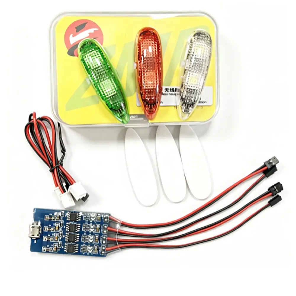 ZMR III Wireless Navigation Light, 1S Rechargeable, 4 Modes LED for RC Drone, Airplane, Boat, Car