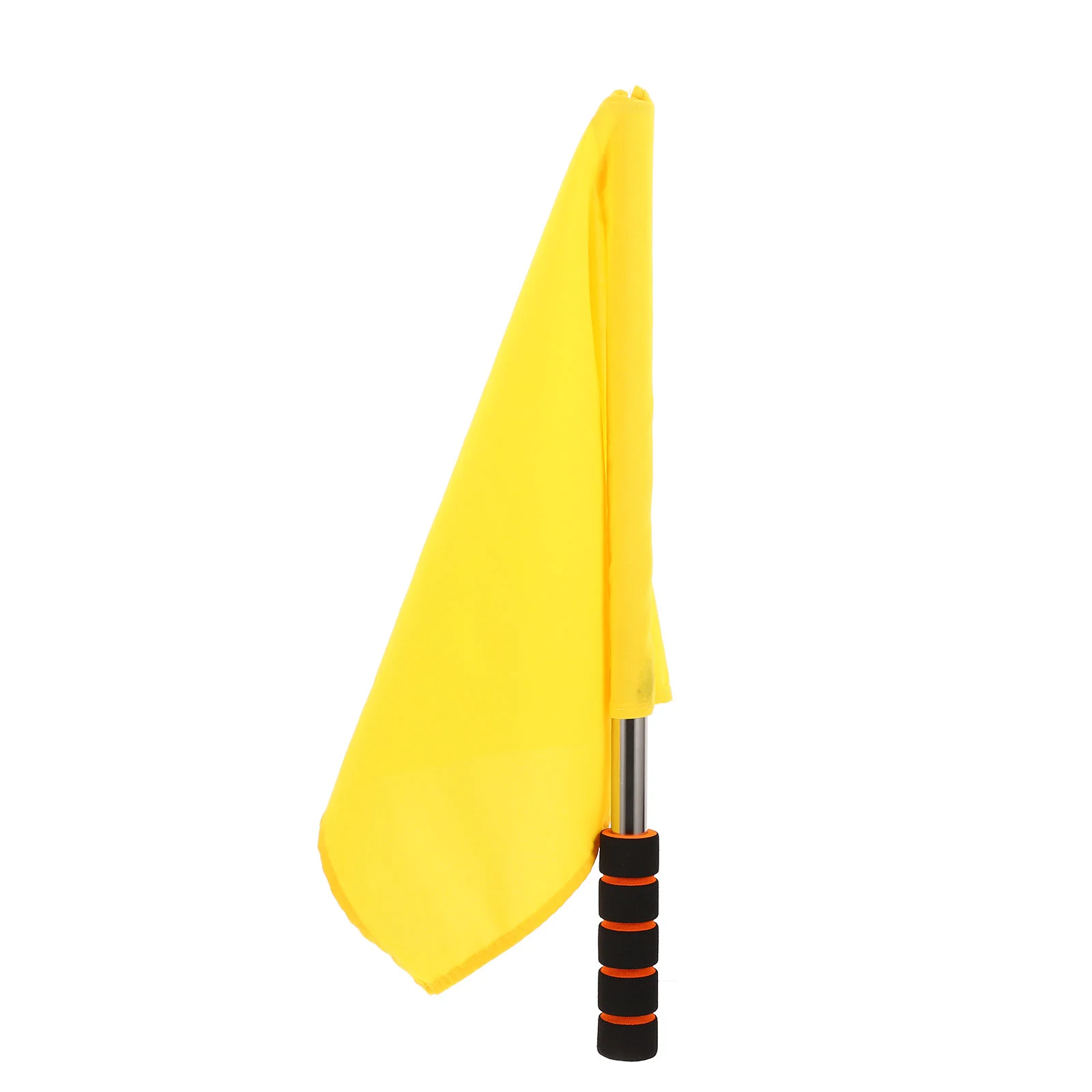 

Yellow Flag Referee Border Flags Patrol Sports Training Sponge Linesman Official Racing Traffic