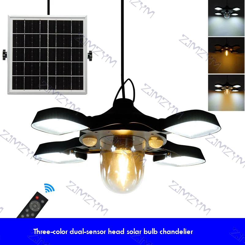 

Foldable Solar Light Dual Color Indoor Outdoor Shed Light Rotation Design Waterproof 5 Modes Waterproof Pendant Lighting