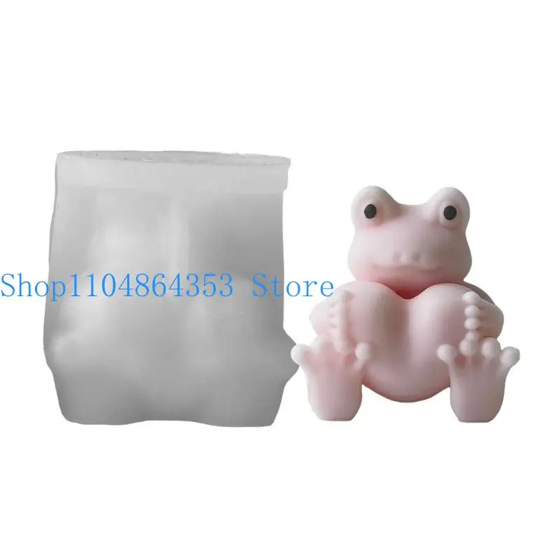 

652F Silicone Frogs Mold 3D Frogs Flexible Silicone Molds Perfect for Home Decors Soap Cake Chocolate Crafting