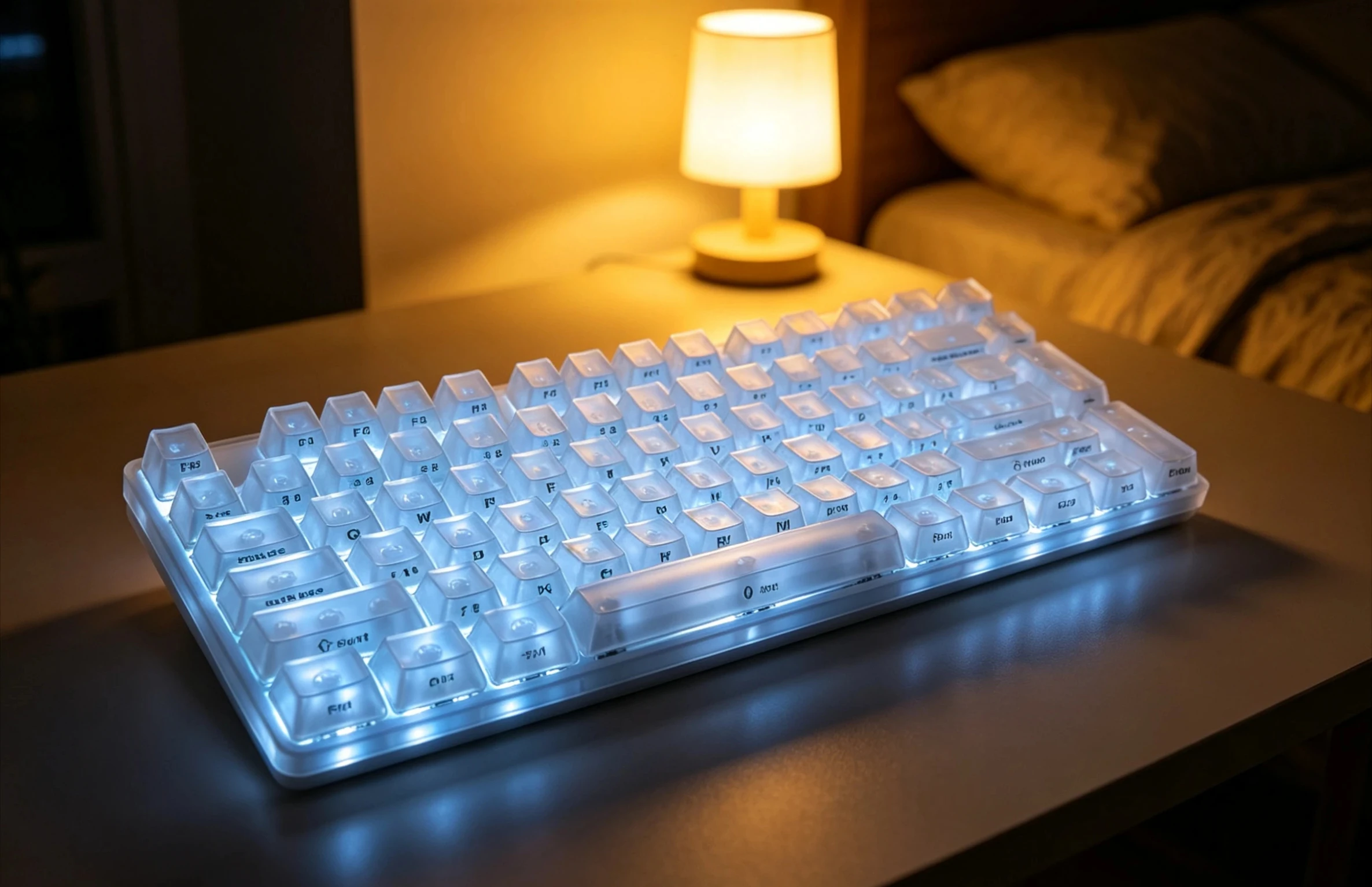 Transparent Keycap1% Frosted Black White Clear Crystal OEM Profile Compatible with Cherry Meldoy for Daru A98Mechanical Keyboard
