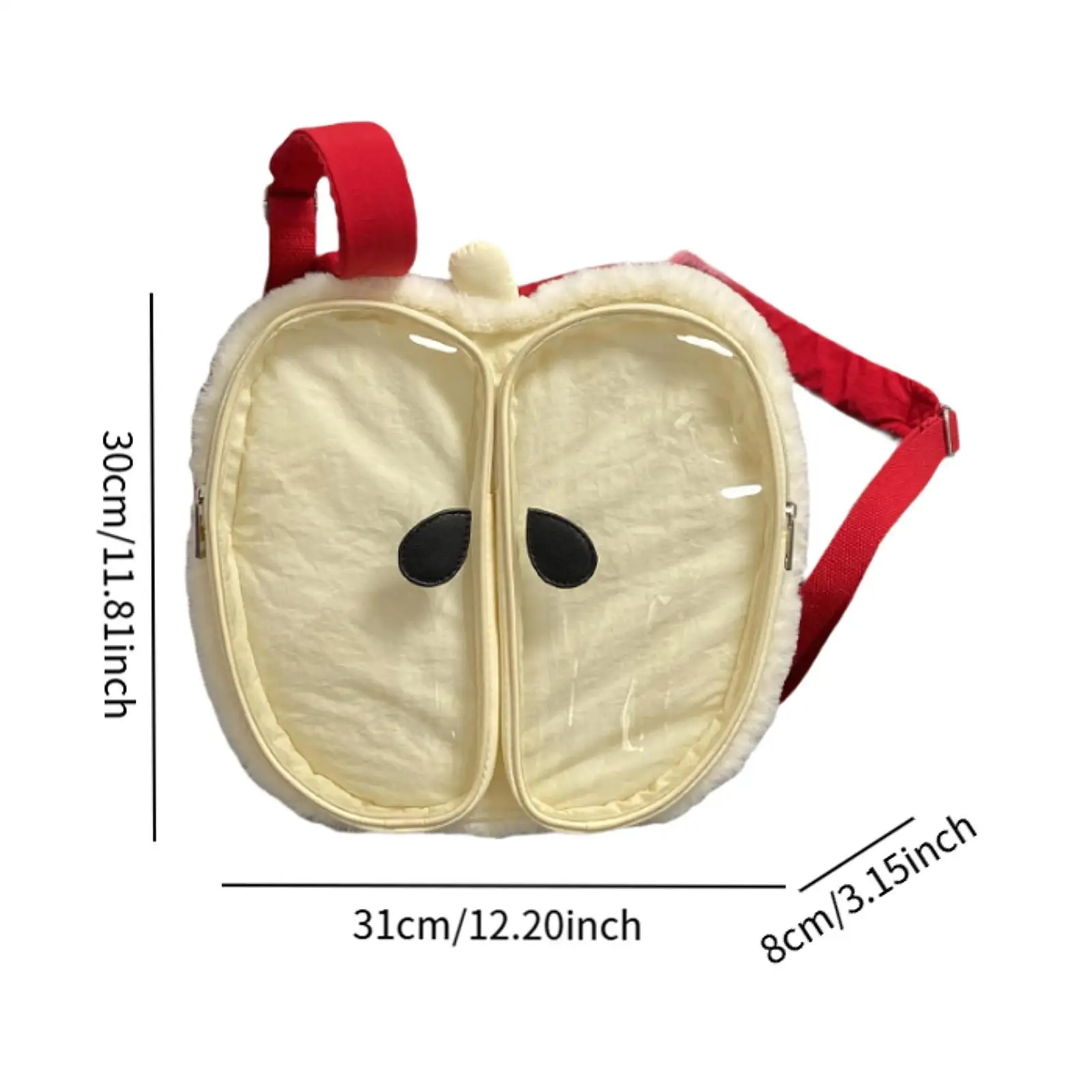 Ita-Taschen-Rucksack, transparent, Y2K, mit verstellbaren Trägern, Geldbörse, Rucksack, Tagesrucksack für Reisen, Anime-Figur, Pin-Display, Büro, Dating, Alltag