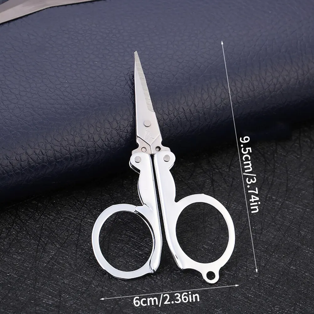 Folding Pocket Scissors Multifunctional Stainless Steel Folding Small Scissors Household Mini Thread Cutting Nail Tools Stainles