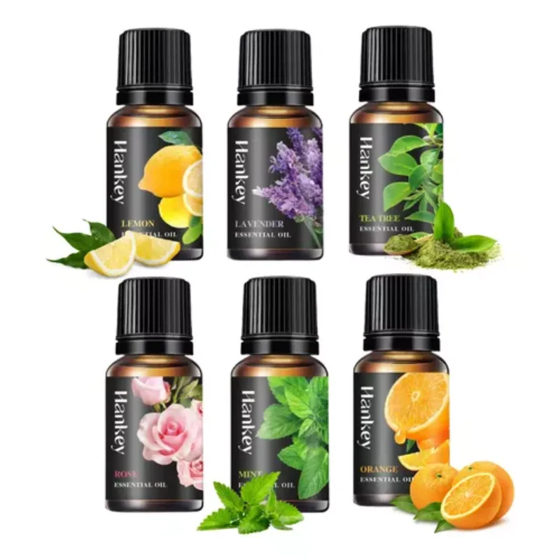 6 conjuntos de óleos essenciais de aromaterapia lavanda F de 10ml