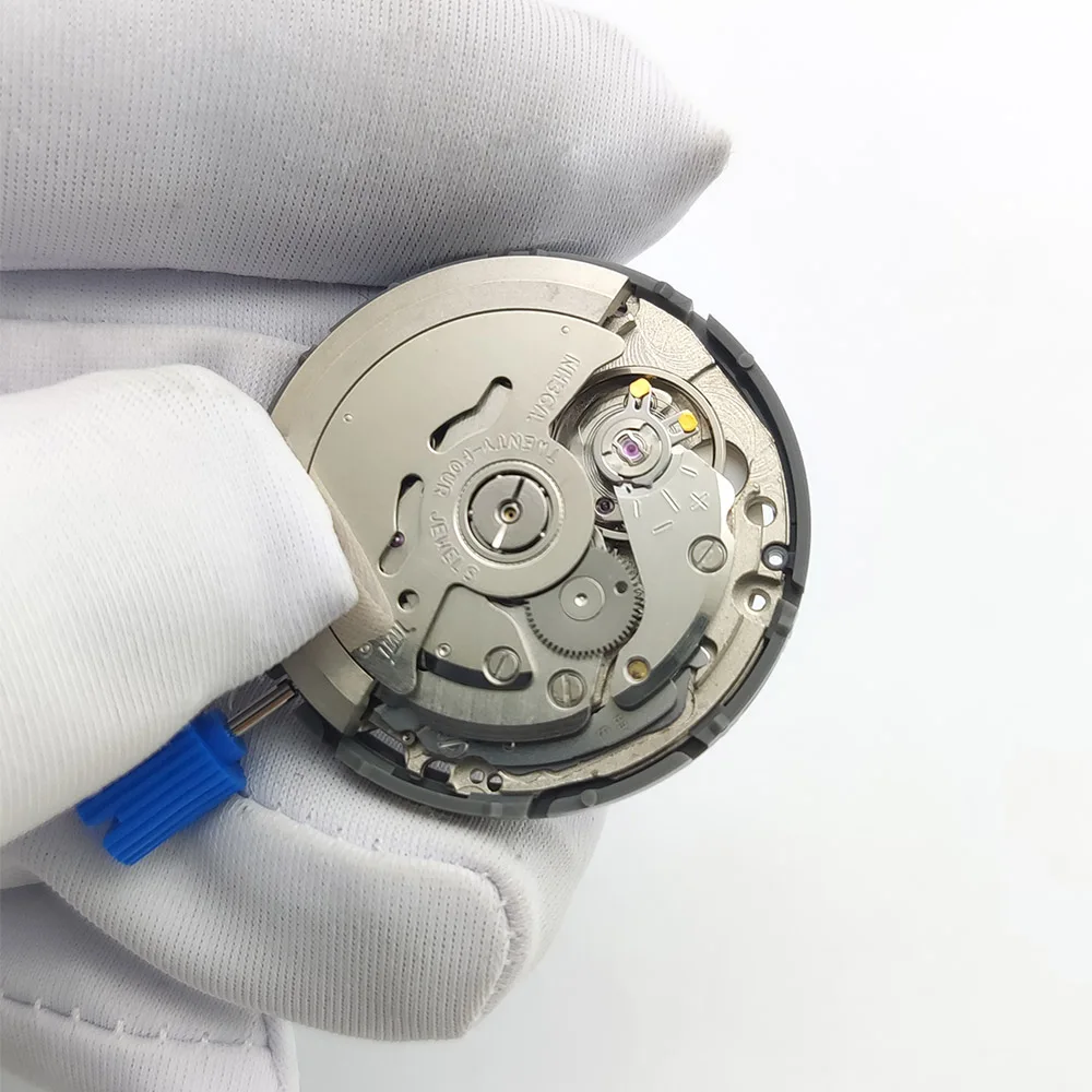 تقويم أبيض جديد NH36 24 جواهر تاج الحركة الأوتوماتيكية عند 3.0 و3.8 الساعة NH36 مجموعة جذع أجزاء الساعة