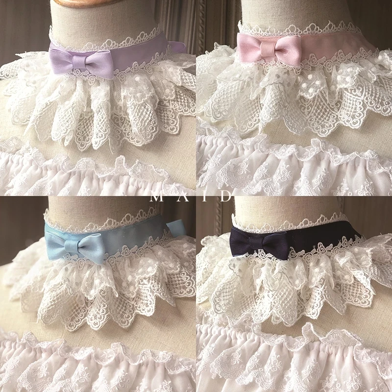 Hand Made Lolita Lace Gorgeous Neck Band  Multi-color Gothic Jewelry Chokers INS Style Tea Party Necklace Accessories