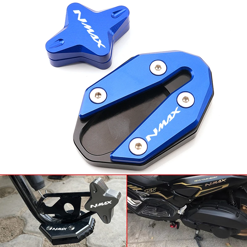 For YAMAHA NMAX155 NMAX125 NMAX 125 155 2018-2025 Accessories Motorcycle Side Stand Enlarge & Support Kickstand Column Auxiliary