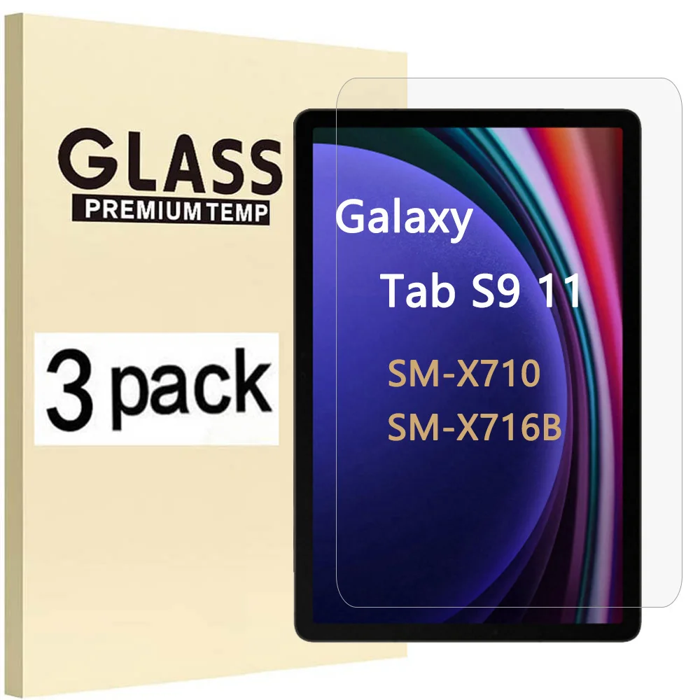 

(3 Pack) Tempered Glass For Samsung Galaxy Tab S9 11 2023 SM-X710 SM-X716B SM-X718U Anti-Scratch Screen Protector Tablet Film