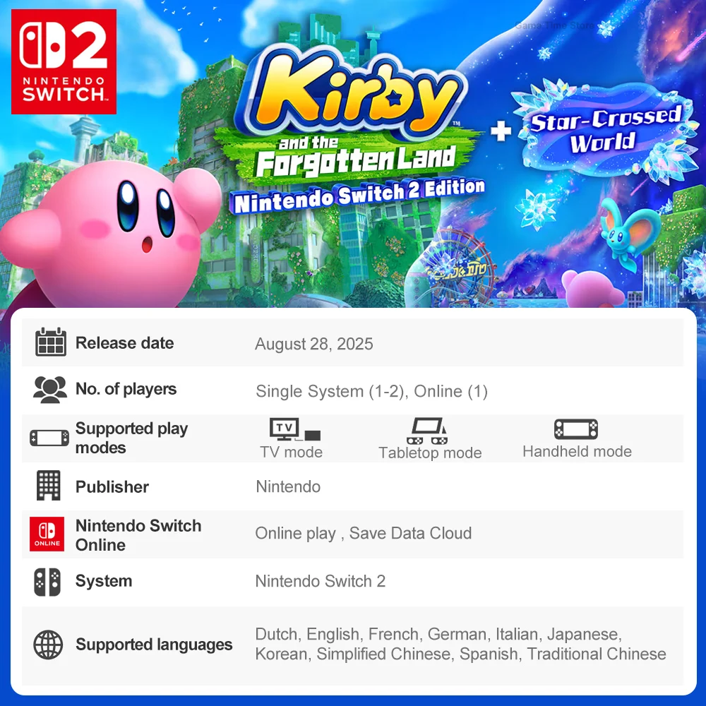 Kirby and the Forgotten Land Star Crossed World Nintendo Switch 2