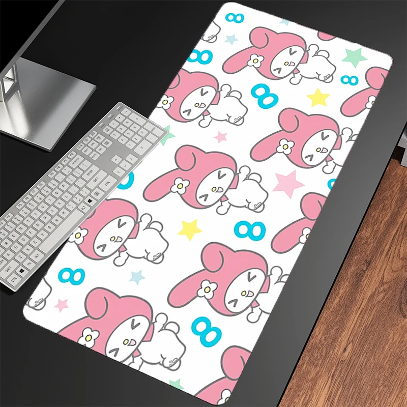 Alfombrilla de ratón My Melody N antideslizante XXL, alfombrilla de ratón para juegos de portátiles, alfombrilla de teclado con impresión HD, alfombrilla grande para ratón, alfombrilla de escritorio para juegos