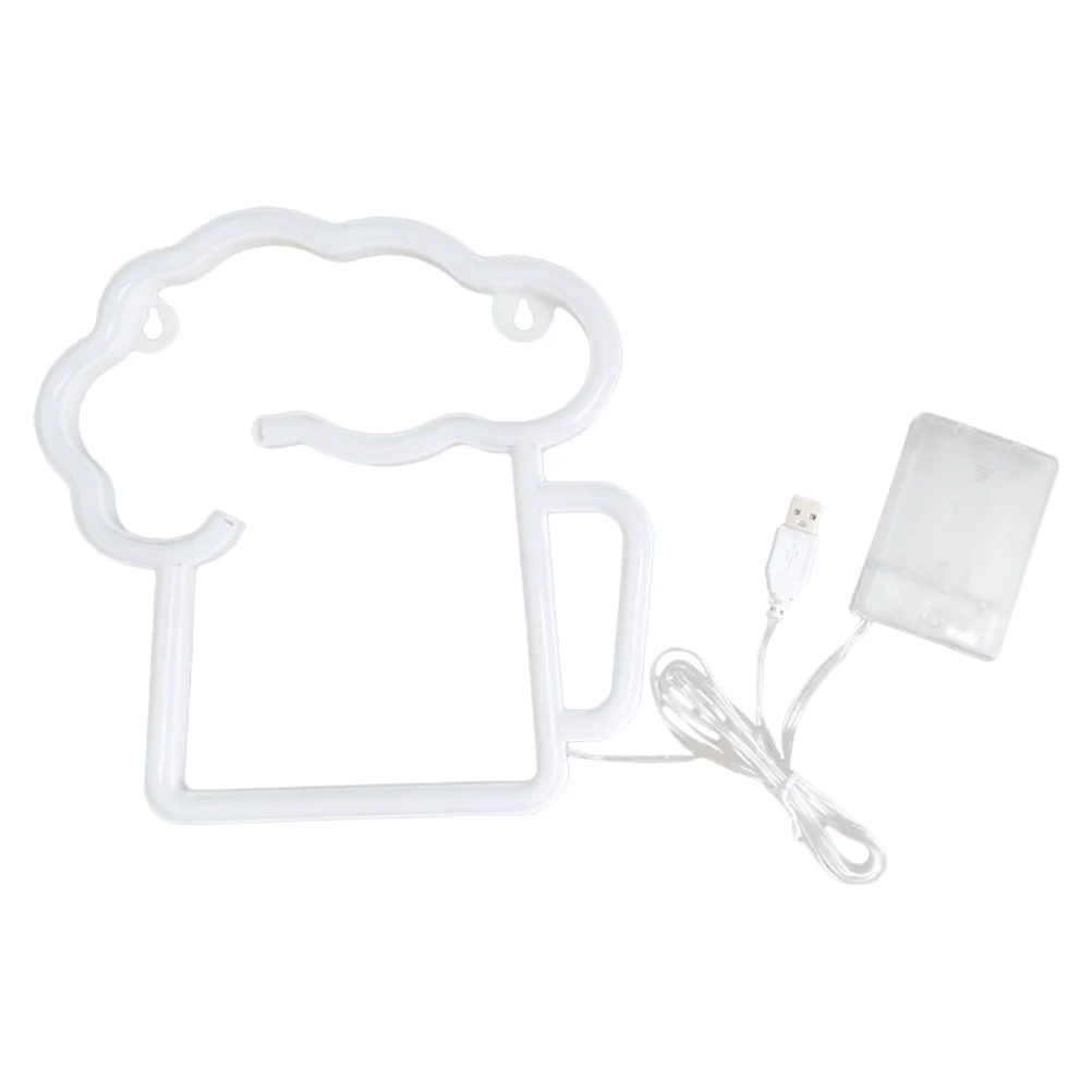 Led Neon Light Beer Mug Modeling Lamp Bar Pub Decor Night Light For Wall Indoor Use Festival Party Decor