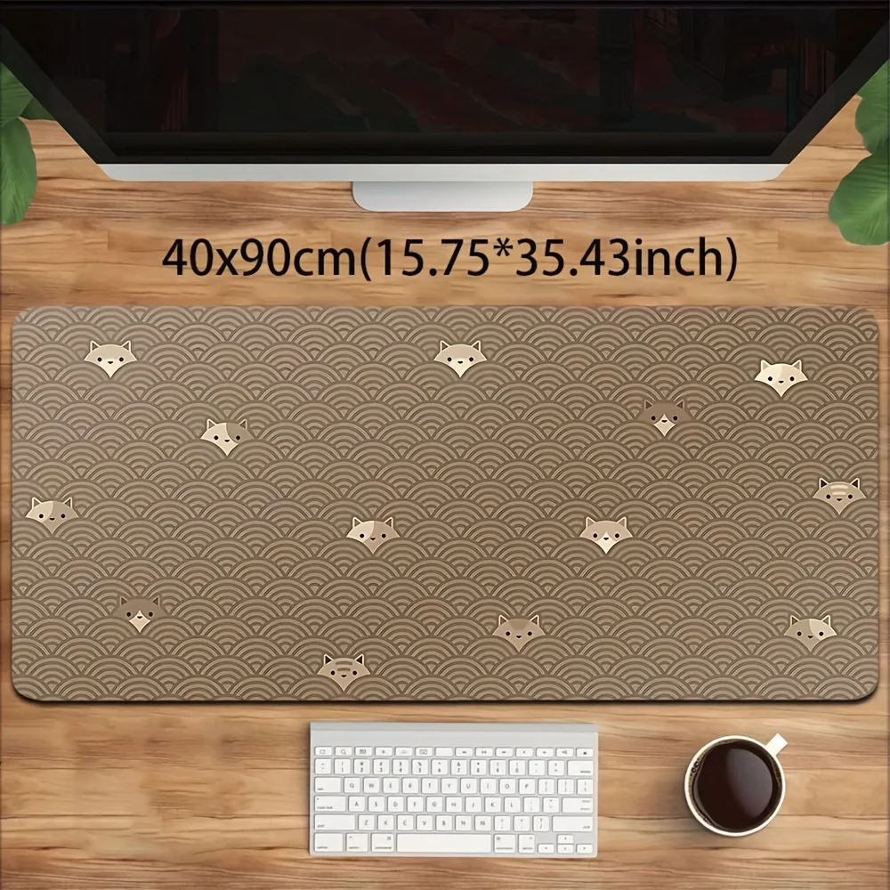 

The large brown corrugated pattern mouse pad is suitable for gaming and office use. The anti-slip rubber is durable