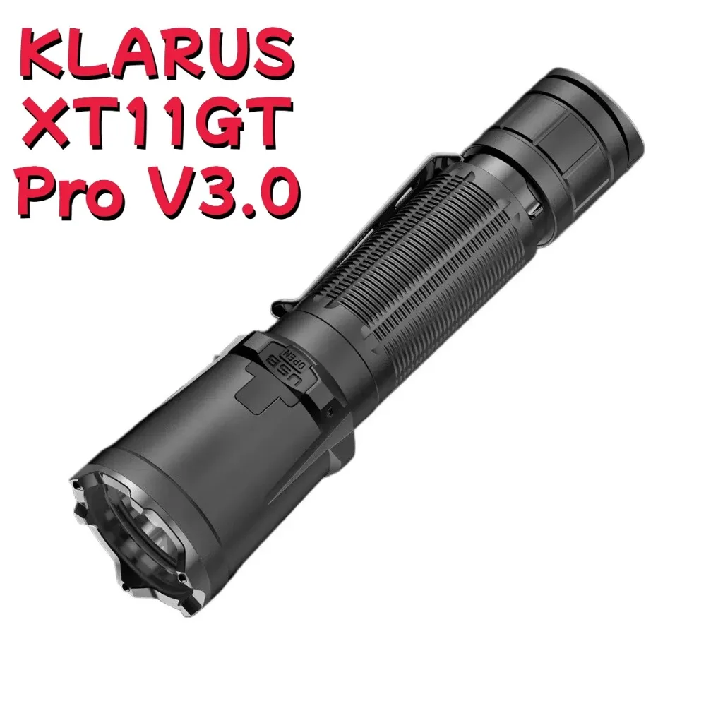 

KLARUS XT11GT Pro V3.0 Многорежимный тактический фонарик с двумя переключателями Luminus SST-70 3300LM Мощный фонарик с батареей 21700