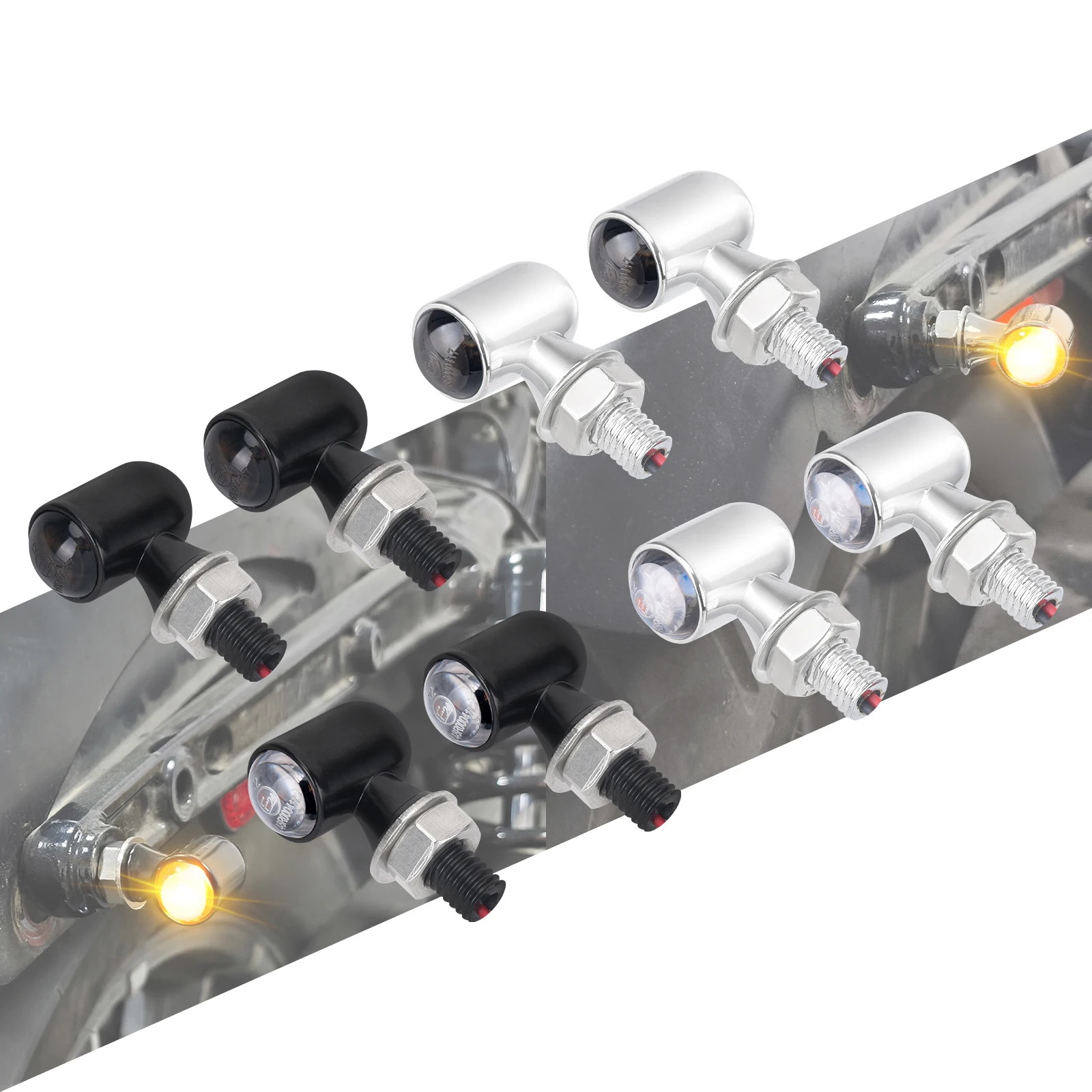 

Motorcycle Turn Signal LED Lights E Mark Front Rear Indicator Blinkers Lamp Universal For Harley Sporster Softail Touring Dyna