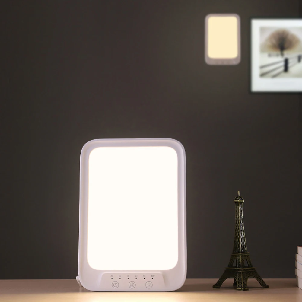 Lampe de thérapie par la lumière du jour LED, lampe contre la dépression, contrôle tactile, lumière du jour à domicile, minuterie à intensité variable pour la maison, 10000 lux, 5V