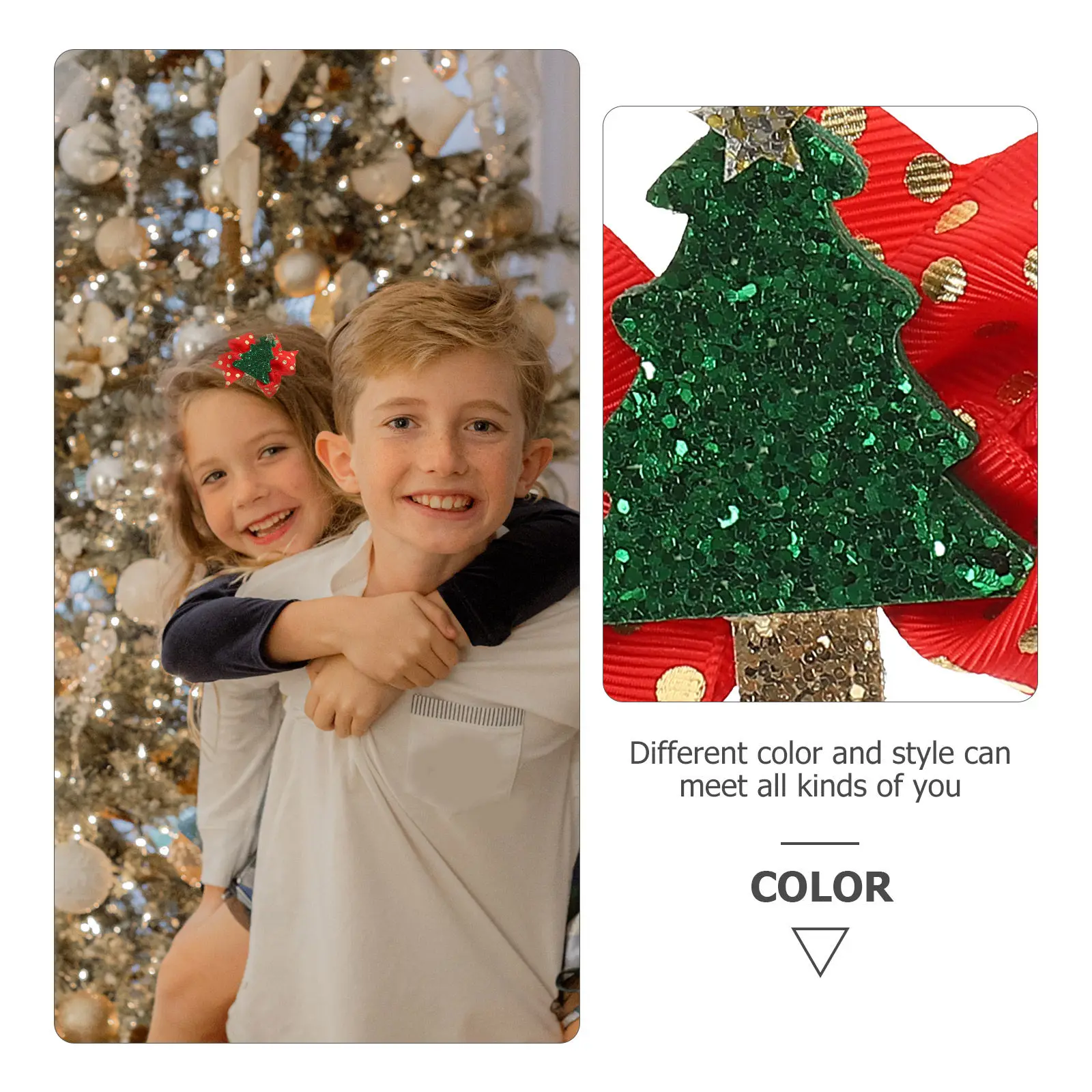 

Набор из 6 заколок для волос: рождественские банты, премиум качество, для праздничных подарков, вечеринок и сценических образов