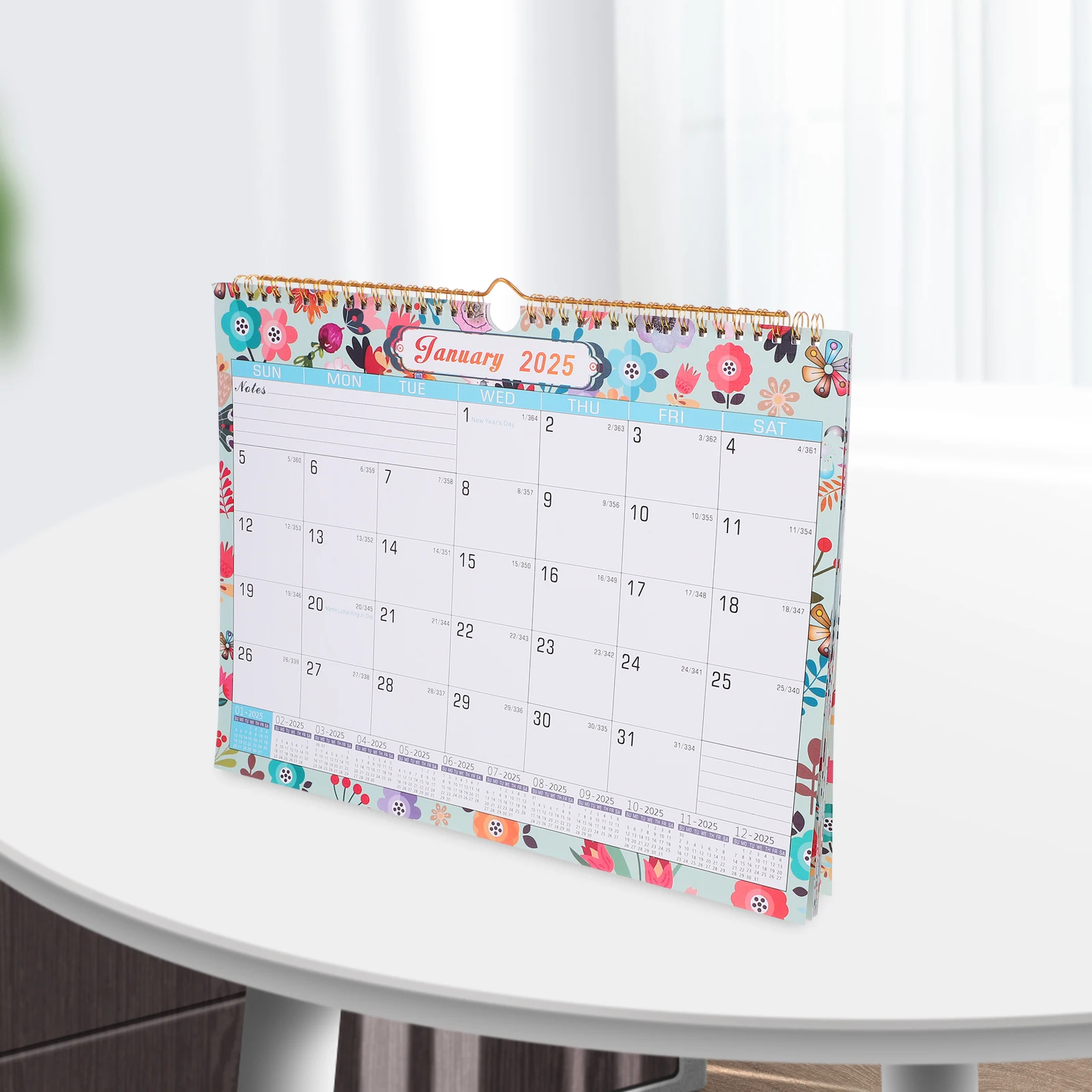 

Настенный календарь на 2024-2025 годы, английский ежемесячный планировщик, прочный подвесной органайзер для домашнего офиса, декоративный настенный календарь обратного отсчета