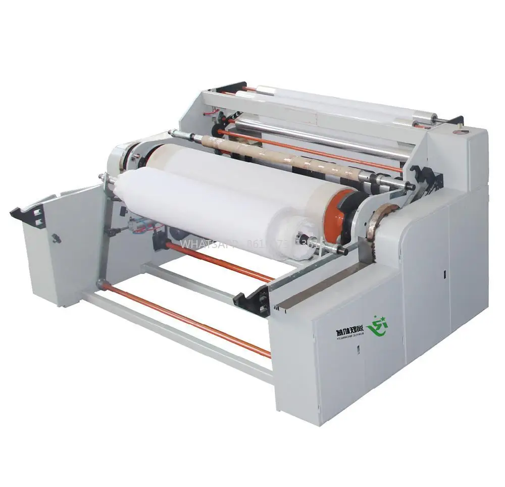 Avvolgitrice automatica per tessuti non tessuti Spunbond da 1600 mm Attrezzatura per avvolgimento tessuti industriali con componente centrale motore