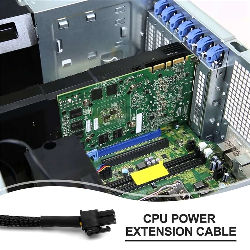 Cable de extensión de alimentación de CPU ATX 4 pines P4 macho a ATX P4 hembra negro