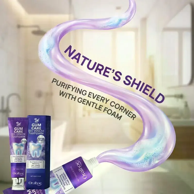 Gum Repair Toothpaste with Teeth Whitening Formula Removes Plaque Fights Tooth Decay for Long Lasting Fresh Breath