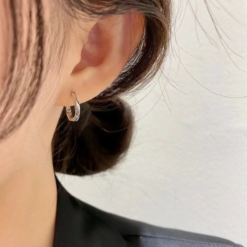 

Delicate and Small Round Earrings Temperament Simple Inlaid Women's Wedding Jewelry Accessories Earrings for Women