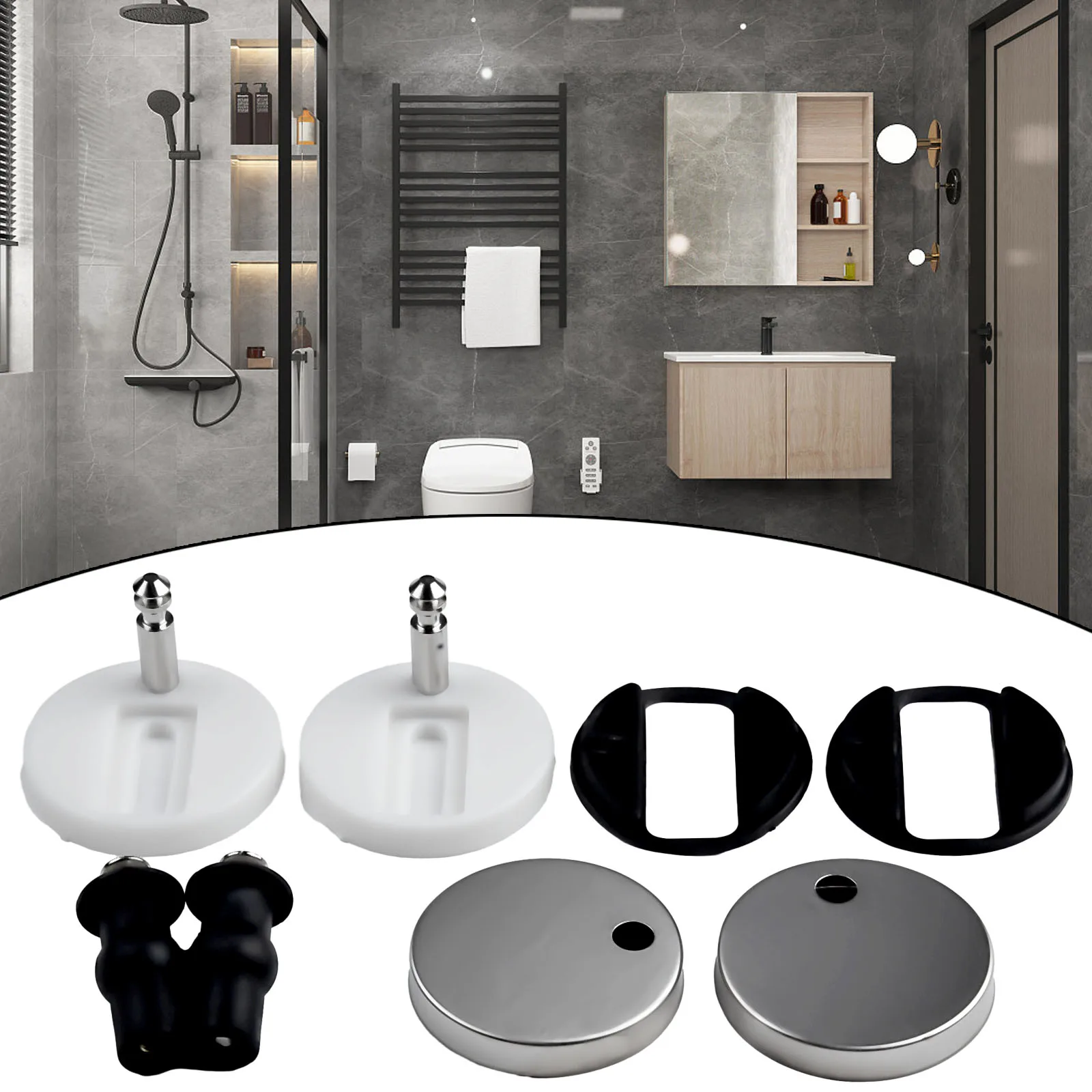 2Pcs Toilet Seat Fixings For Most Standard Toilet Seats With Top Fix Hinge Release Quick Install Toilet Kit