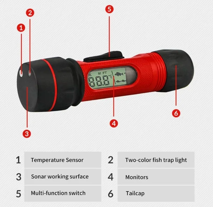 Ice Fishing Echo Sounder Fish  Wireless Digital Handheld Sensor Fish  Winter Fishing