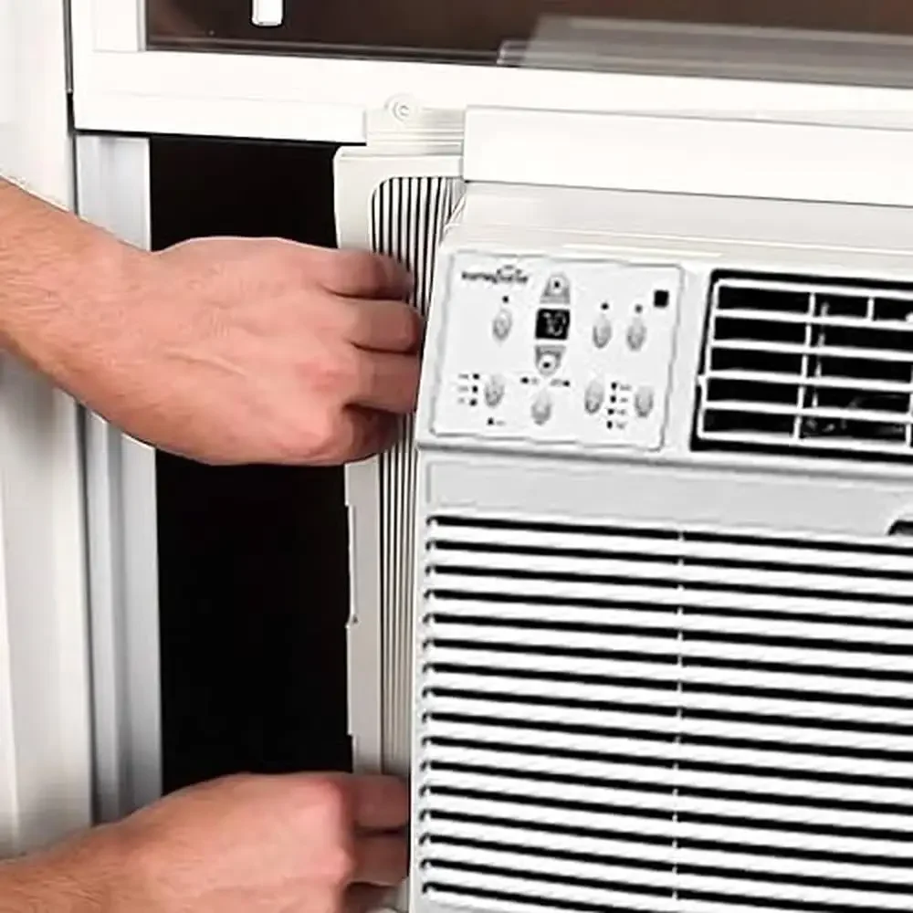 Kit di installazione pannello LED con telecomando per unità CA da finestra da 8000 BTU 300-350 piedi quadrati. Raffreddamento bianco