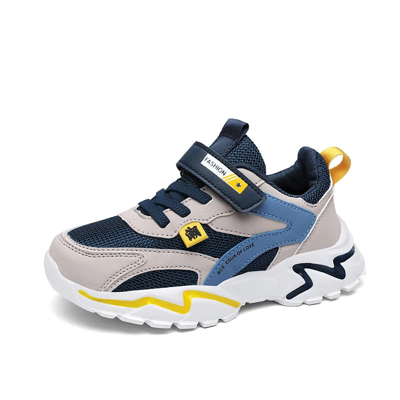 Kinder Turnschuhe Sportschuhe für Jungen Mode Leder Kinder Atmungsaktive Mesh Komfort Schuhe Casual Walking Outdoor Laufschuhe – Detail 10