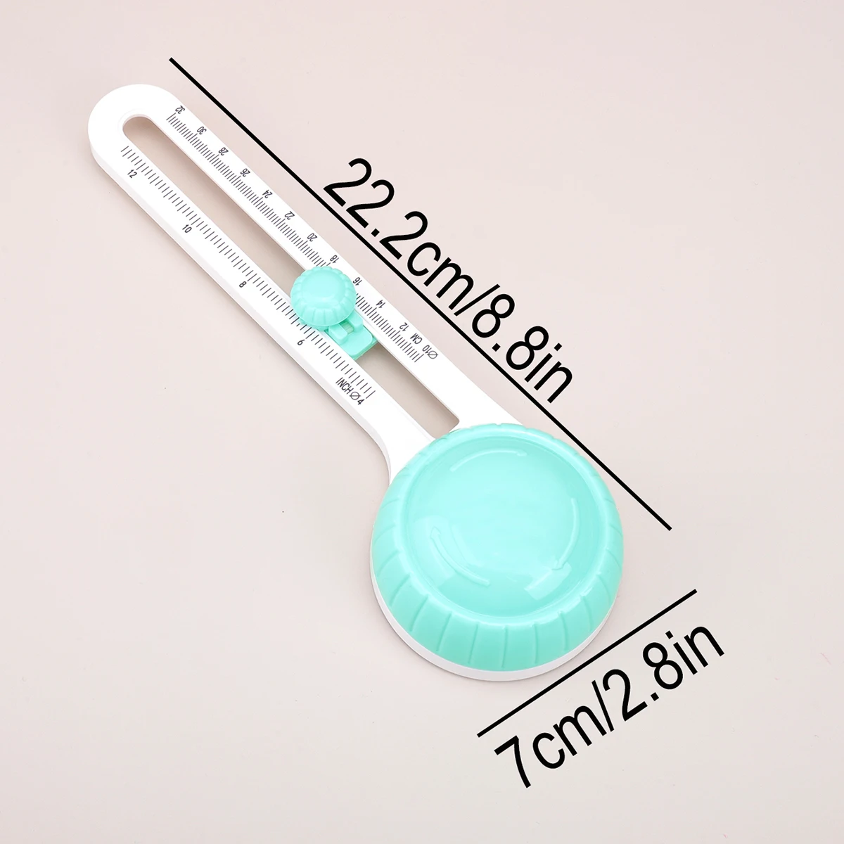 1 قطاعة ورق مستديرة، أداة قطع يدوية يمكن تدويرها - قطاعة ورق مستديرة مصنوعة يدويًا لبطاقات المعايدة من الورق المقوى