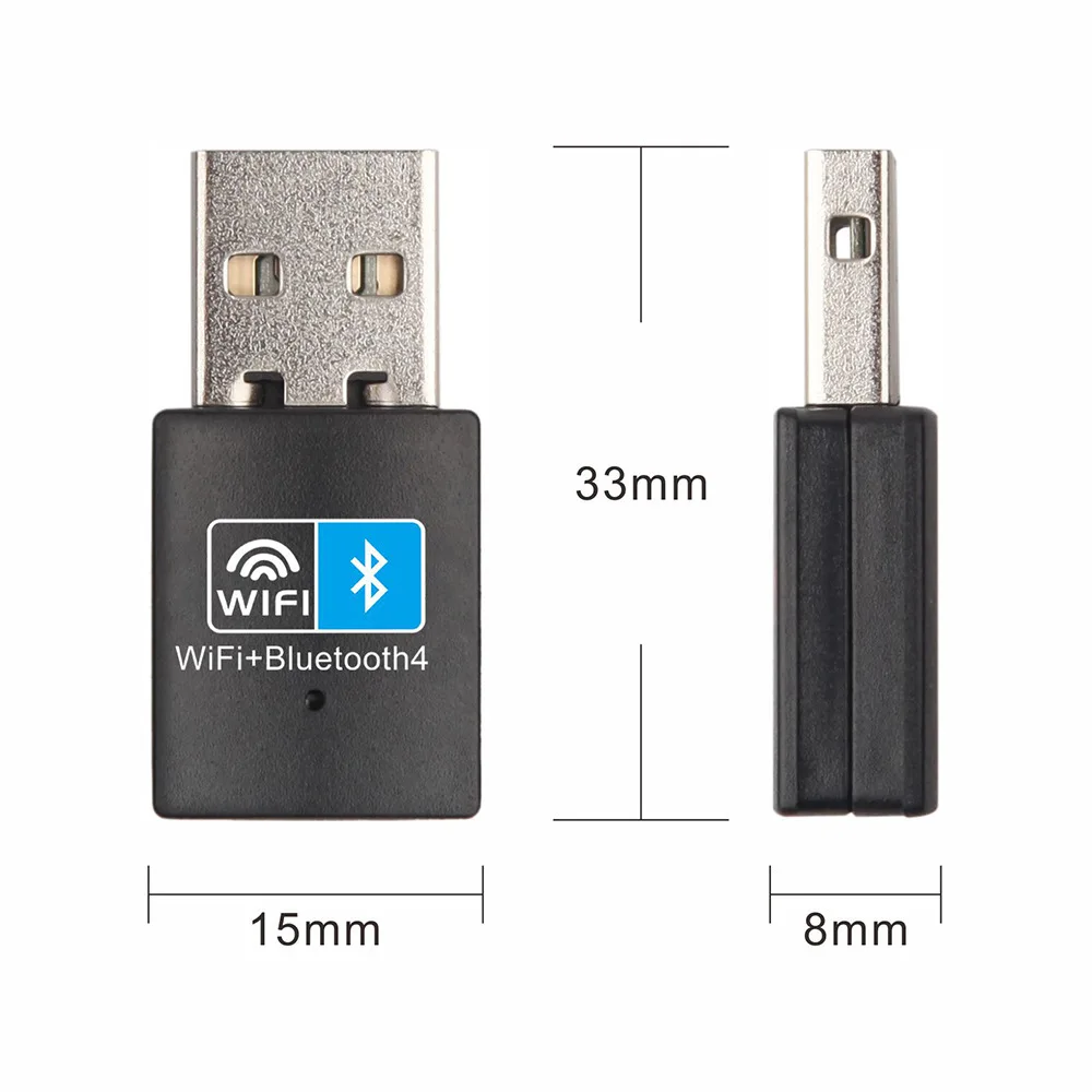 USB WiFi Wireless Adapter 150Mbps USB Adapter 2.4G Bluetooth V4.0 Dongle Network Card RTL8723BU for Desktop Laptop PC