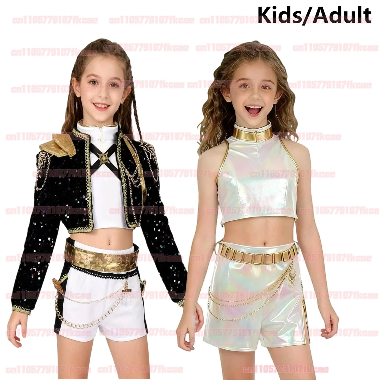 

Huntrix Rumi Mira Zoey Cosplay Costume Wig Stage Uniform Top Skirt KPOP Superstar Demon Hunters for Women girls Set Halloween