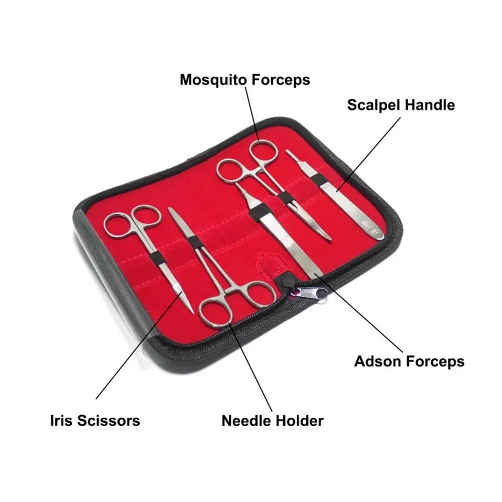 Medical Students Suture Practice Kit Surgical Training with Skin Pad Model Tool Set Educational Teaching Equipment Practice Set