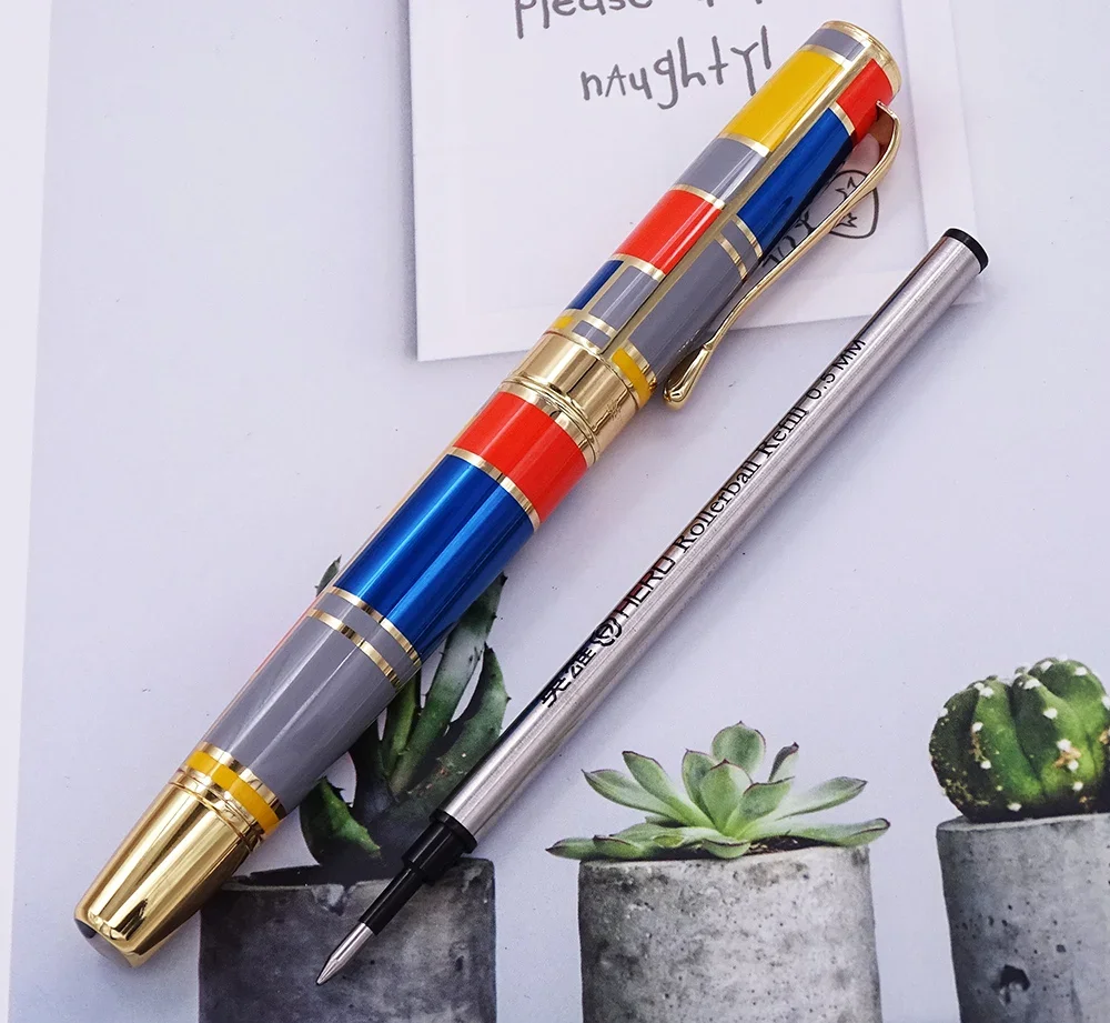 

Original Hero 767 Rollerball Pen Golden Trim, Fashion Colored Ink, Smooth Refillable Writing Pen, Premium Luxury Ballpoint Pen