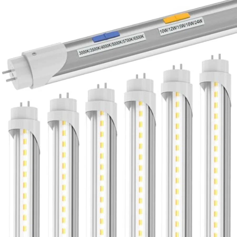 

T8 T12 LED Bulbs 4 Feet, 4Feet Tube Lights 6CCT 3000K-6500K/5 Power 10W-24W,LED 4Feet Fluorescent Tube Replacement, Hybrid Type