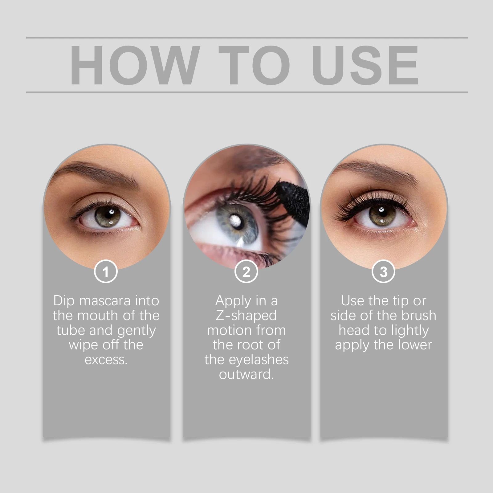 Mascara noir, cils nordiques, plus épais, augmente la brillance, améliore l'effet de maquillage des yeux, formule douce