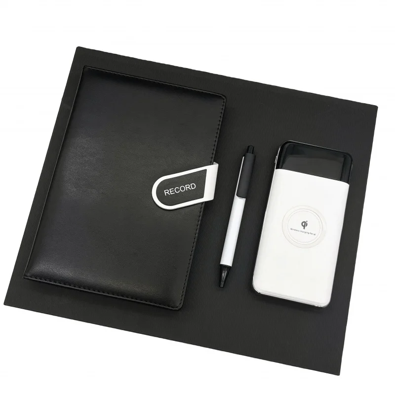 

2025customized.Custom luxury notebook and stylus pen and powerbank set business 231017