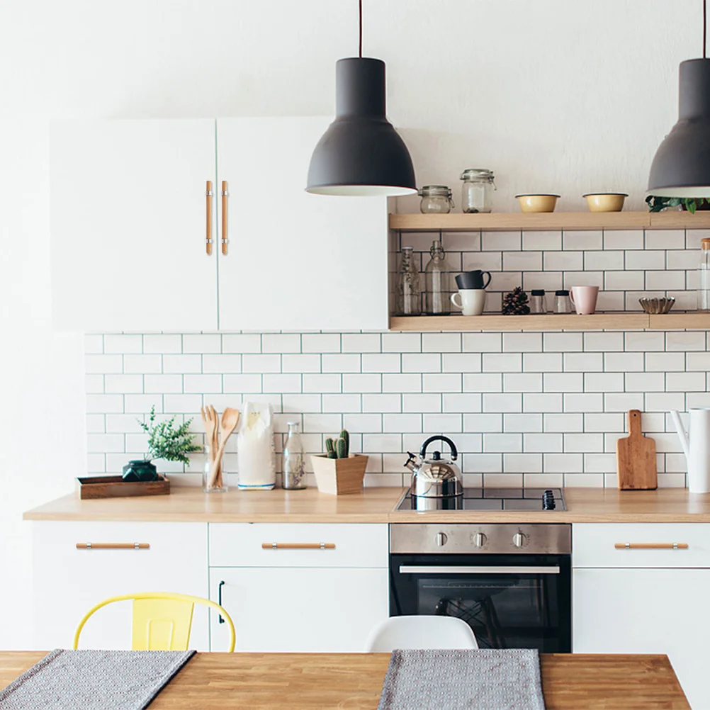 

Wood Drawer Handle Easy Install Rust Resistant Zinc Alloy Mounting Base for Cabinet Door Wardrobe Furniture Hardware