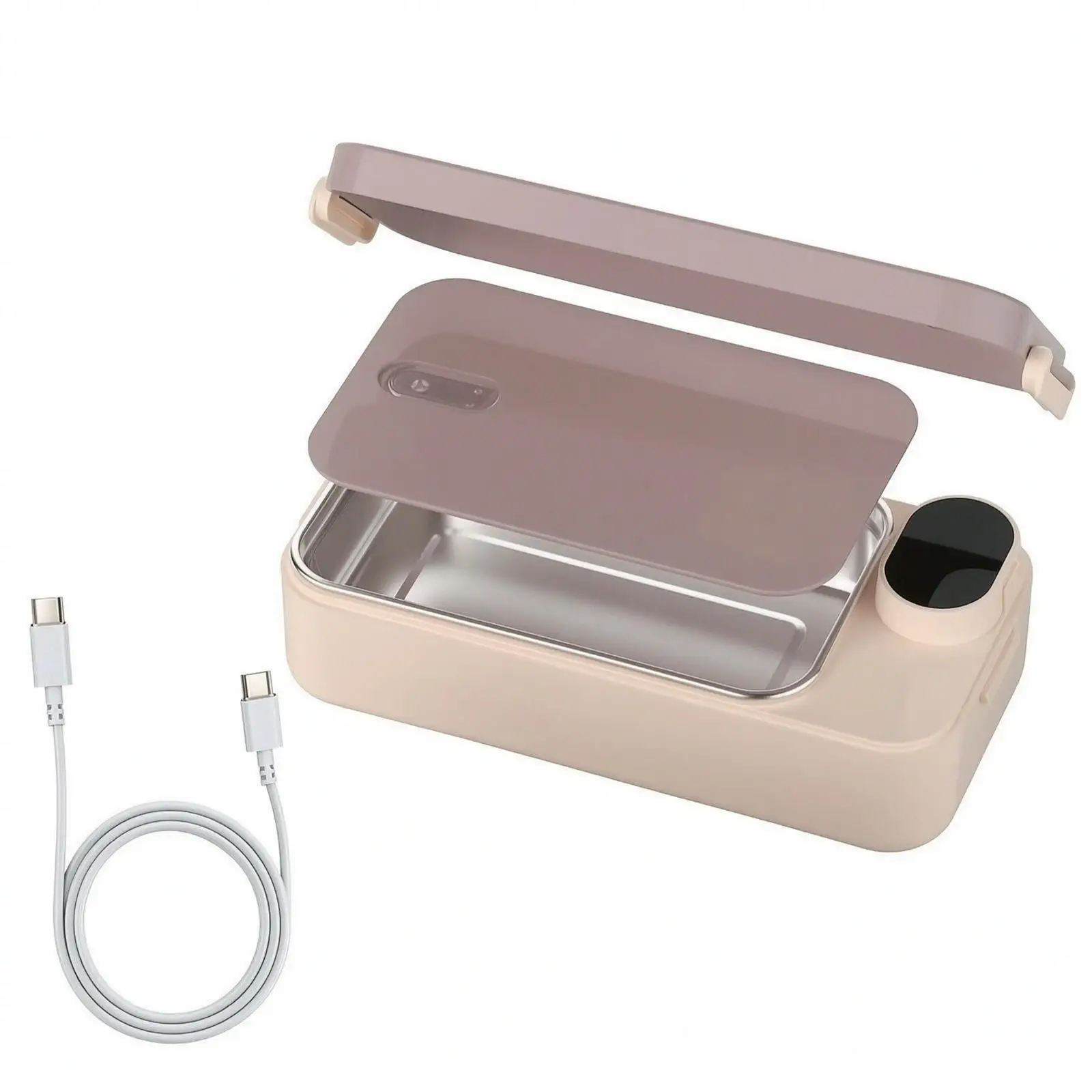 Lunch Box with Stainless Steel Liner Insulated Portable Food Warmer Self-Heating