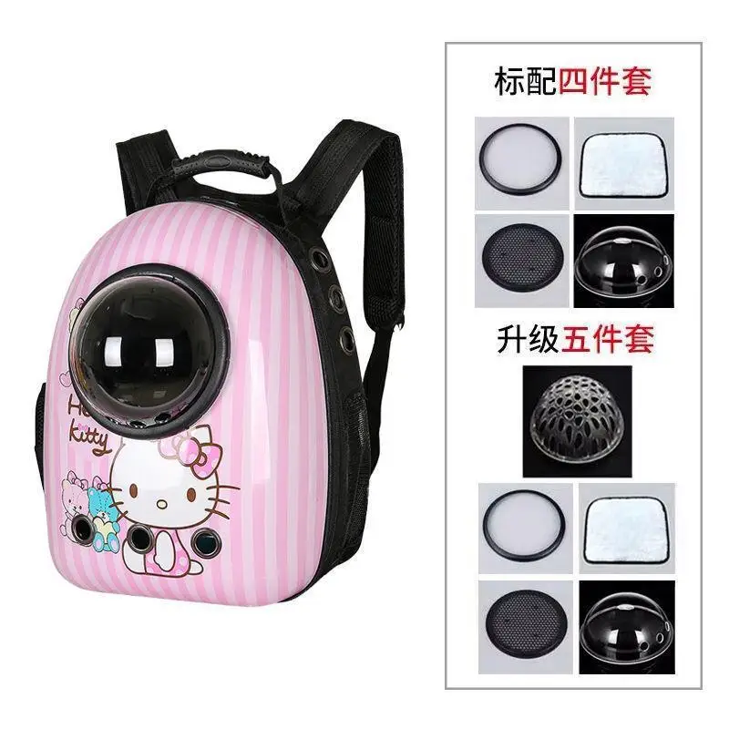 Hot Miniso Go Out Space Capsule Breathable Pet Backpack Kawaii Hello Kitty Cartoon Cute Cat Dog Pet Bag Fashion Travel Pet Cage