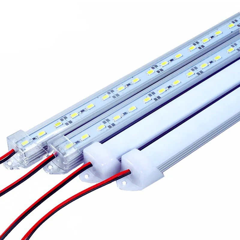 

10pcs/lot 50cm DC12V SMD5630 LED Rigid Strip Bar Light 0.5m with U Aluminium Shell and Cover