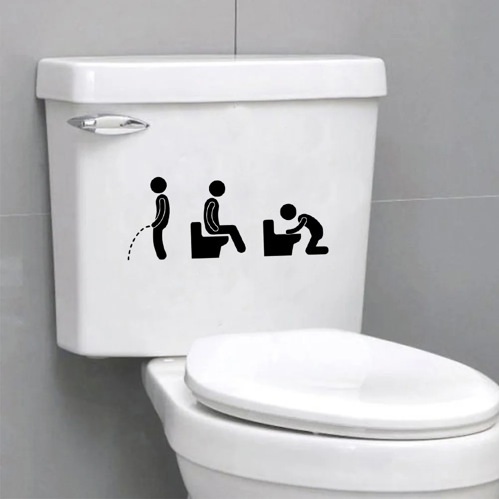 1 pc pretty toilet or WC Nursery Wall Stickers Vinyl Art Decals For bedroom bathroom washroom Home Decor Art Decor Wallpaper
