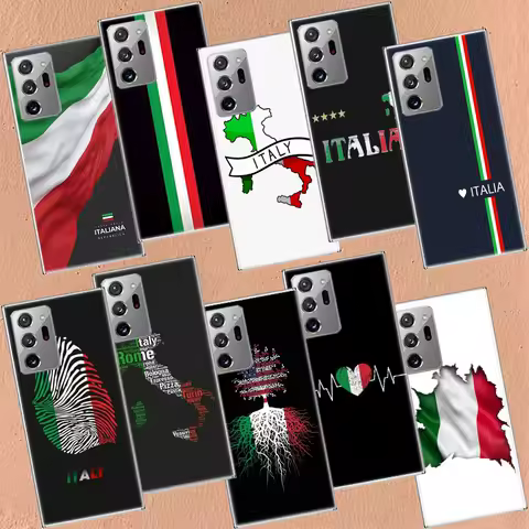 Italy Flag Phone Case For Samsung Galaxy S22 Ultra S21 Plus S25 Edge S20 S24 S23 FE S10 Plus Cover Shell Clear TPU Protective