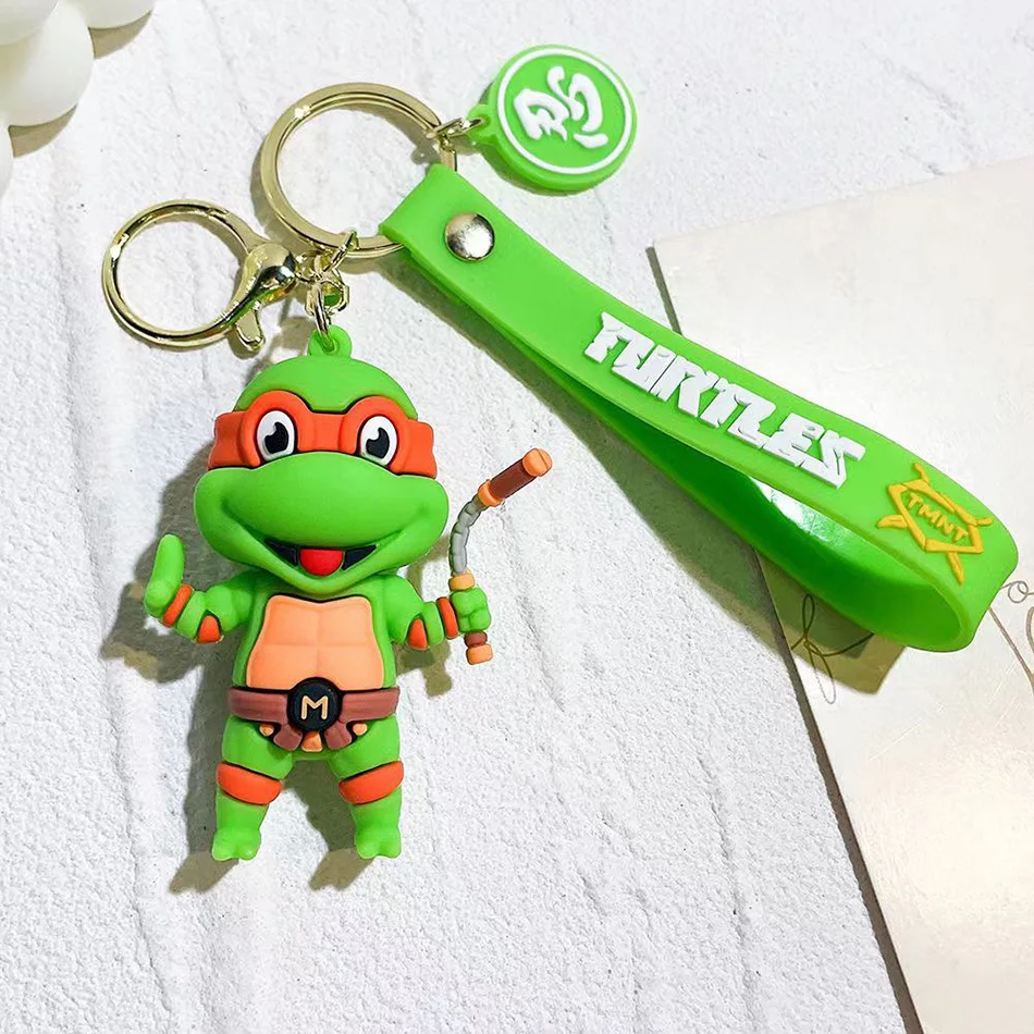 Porte-clés Tortues Ninja Mutantes pour Adolescent, Raphaël, Matatello, Figurine d'Action, Modèle pour Sac à Dos, Jouets Cadeaux pour Enfants