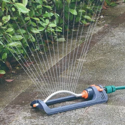 Lawn Sprinkler 4 Modes Water Sprayer with 3/4in Connector Aluminum Tube Swing Sprinkler for Large Area Coverage Yard Garden Lawn