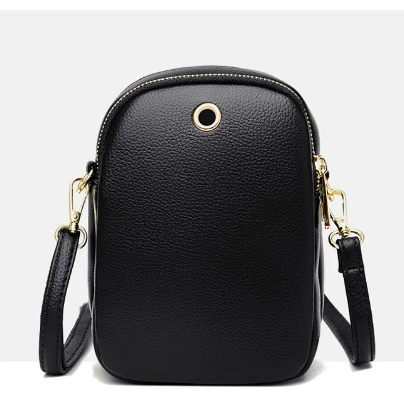 Mobile Phone Mini Bag for Women 2023 New Summer PU Leather Messenger Bag Versatile Large Capacity Vertical Shoulder