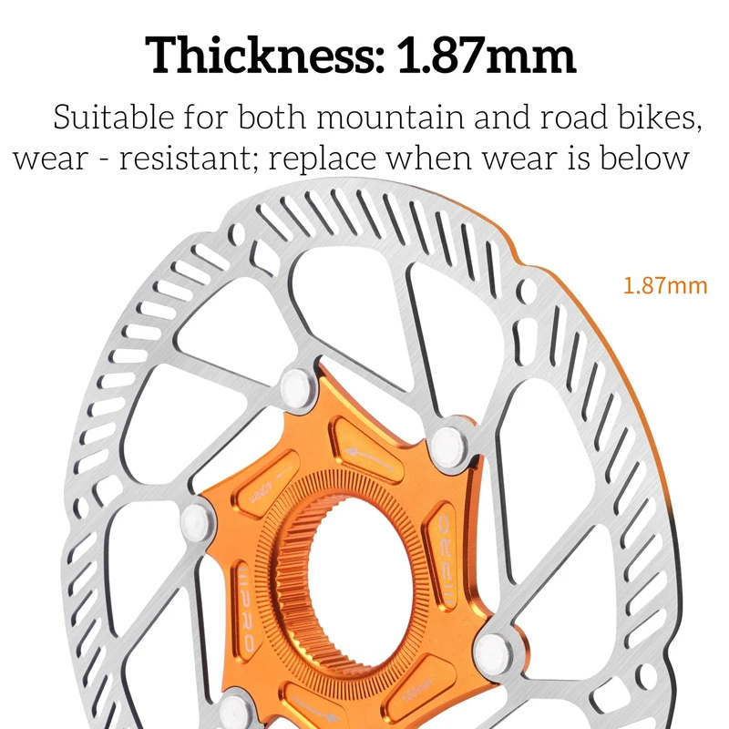 160 مللي متر 140 مللي متر قرص فرامل Centerlock العائمة 160 مللي متر 140 مللي متر 6 مسامير القرص الدوار تبريد خفيفة الوزن للدراجة الجبلية الطريق Mtb #3