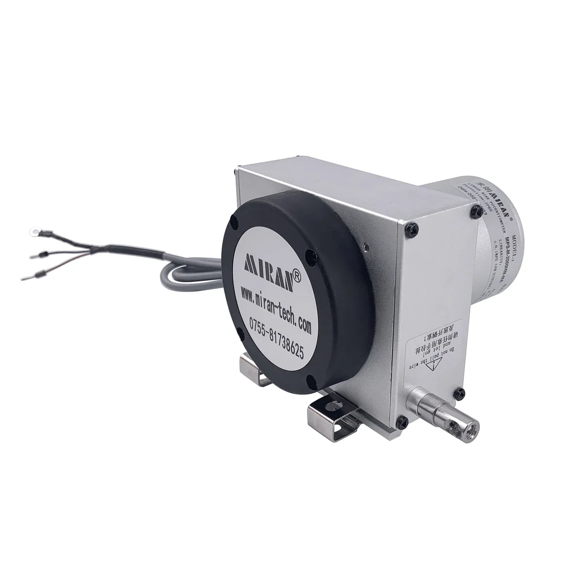 Miran Draw Wire Potentiometer String Encoder MPS-M เอาต์พุต4-20mA 3000มม. พร้อมกรอบใส