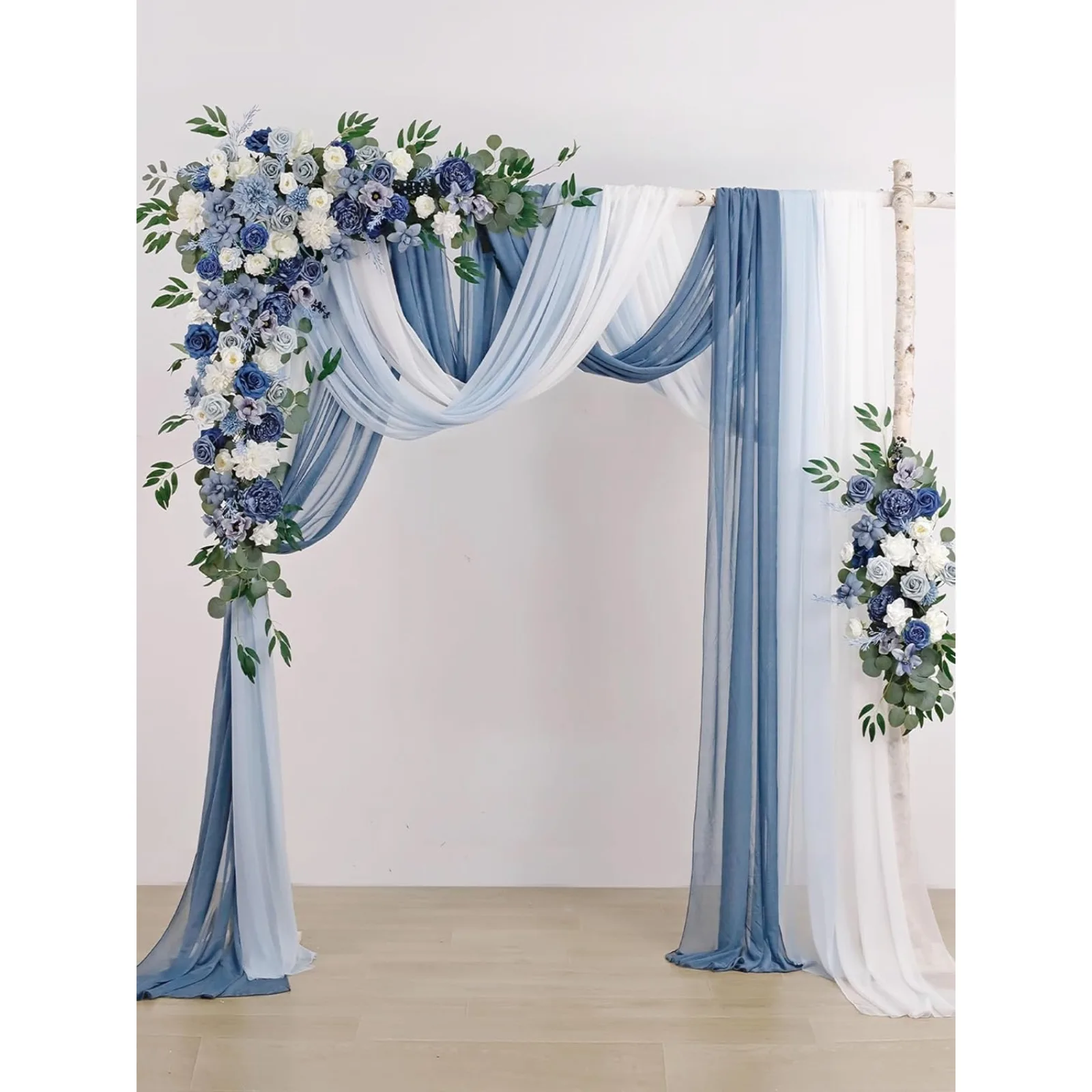 

US Artificial Wedding Arch Flowers Kit, 2pcs Hanging Flower Arrangement for Ceremony Reception Fake Rose Arbor Backdrop